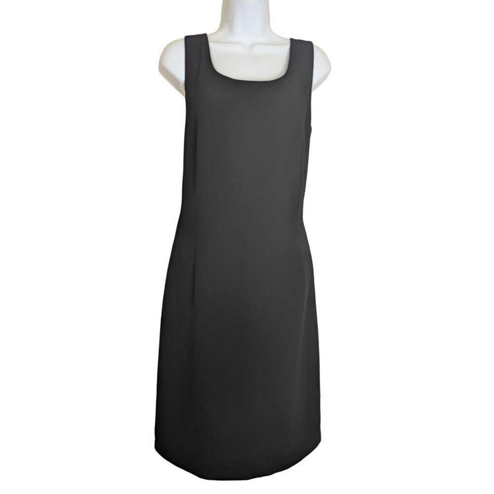 Anne Klein Black sleeveless Lined  Sheath Dress Size12